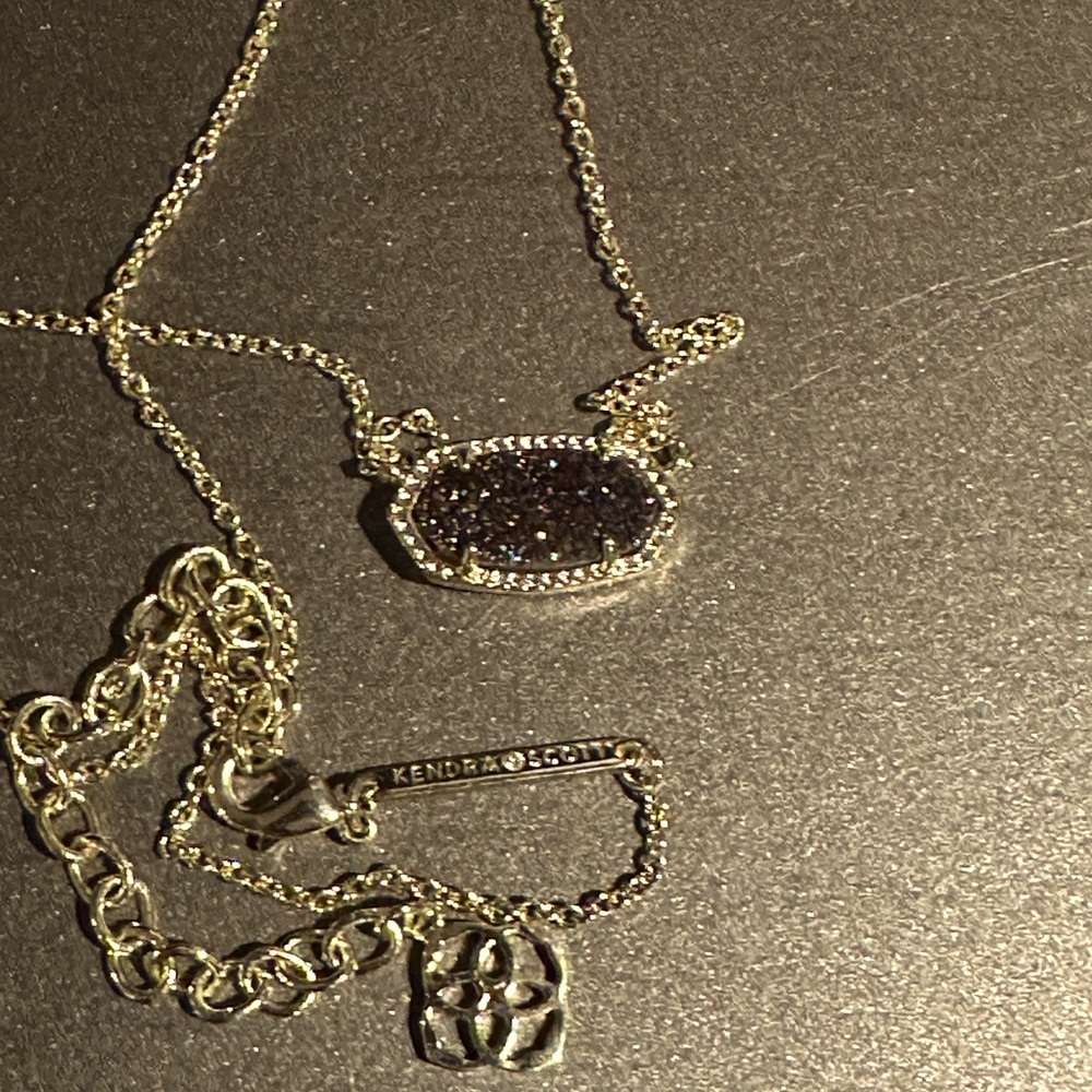 Kendra Scott Gold Multi Drusy Necklace